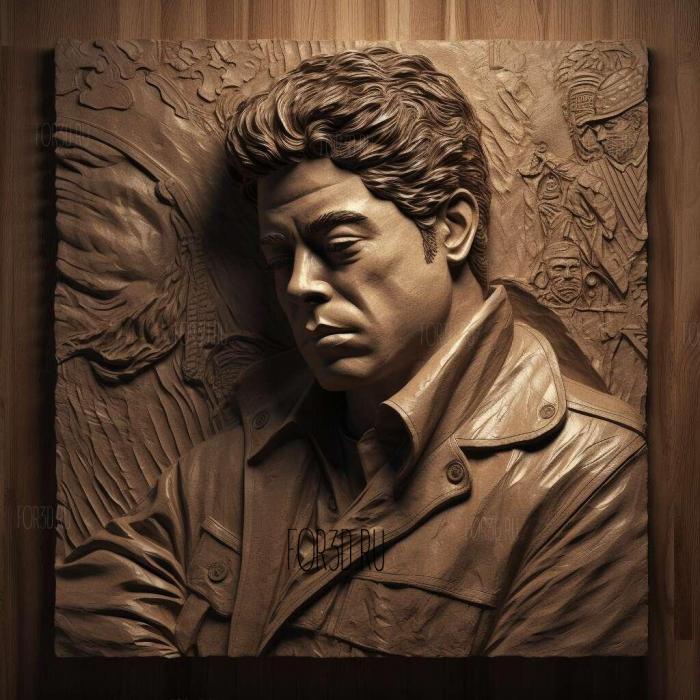 Benicio Del Toro 4 stl model for CNC